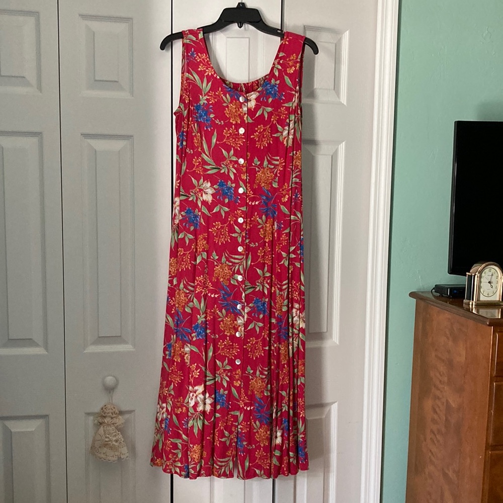 Multi colored midi floral dress in medium.